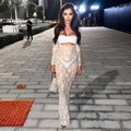 Sommer-Einfarbiges Hohlkleid