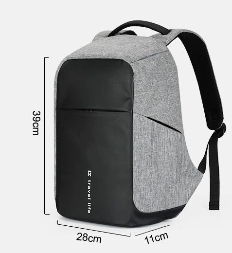 Rucksack mit USB-Ladefunktion, 39x28x11 cm – Bild 7 | LuxeStyle