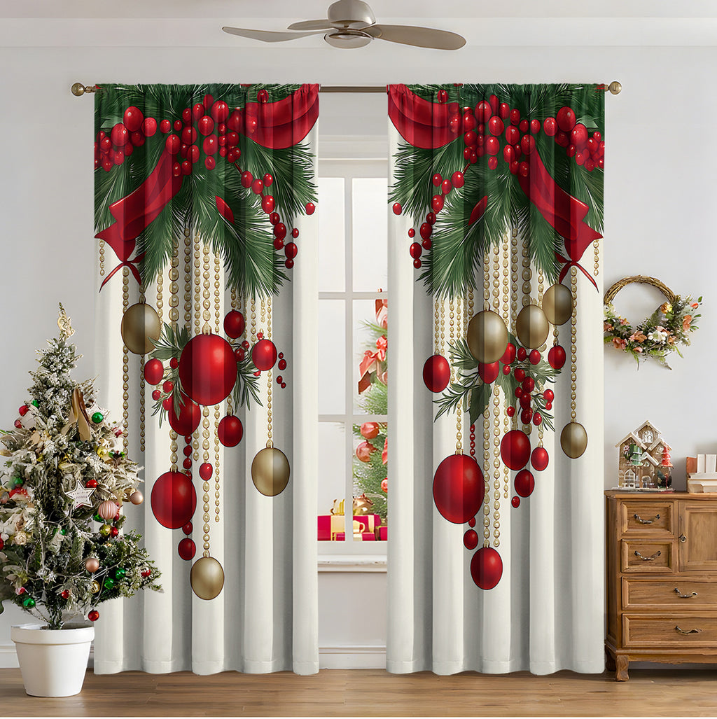 Weihnachtsvorhänge mit 3D-Digitaldruck