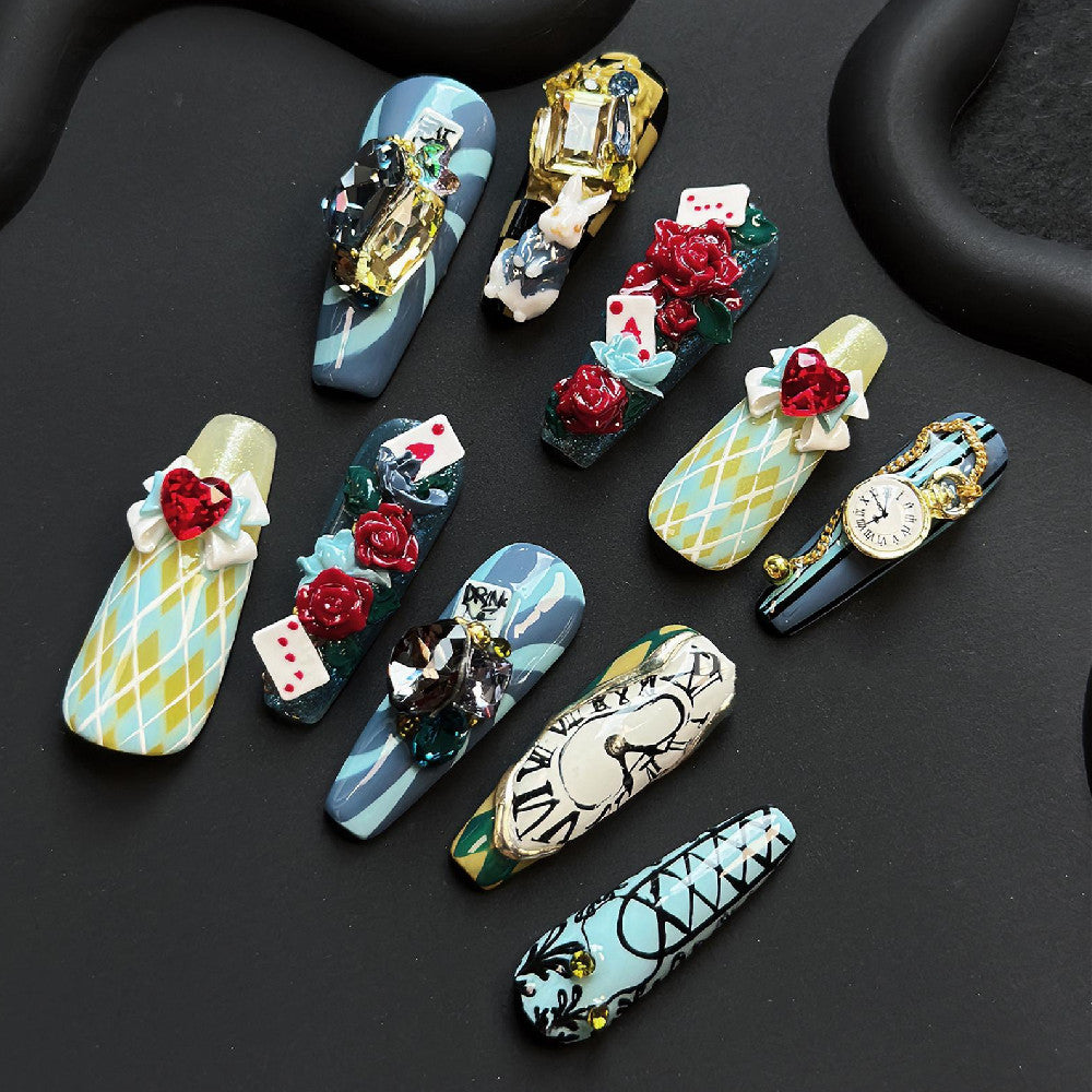 Märchenhafte, handbemalte Fake Nails | LuxeStyle