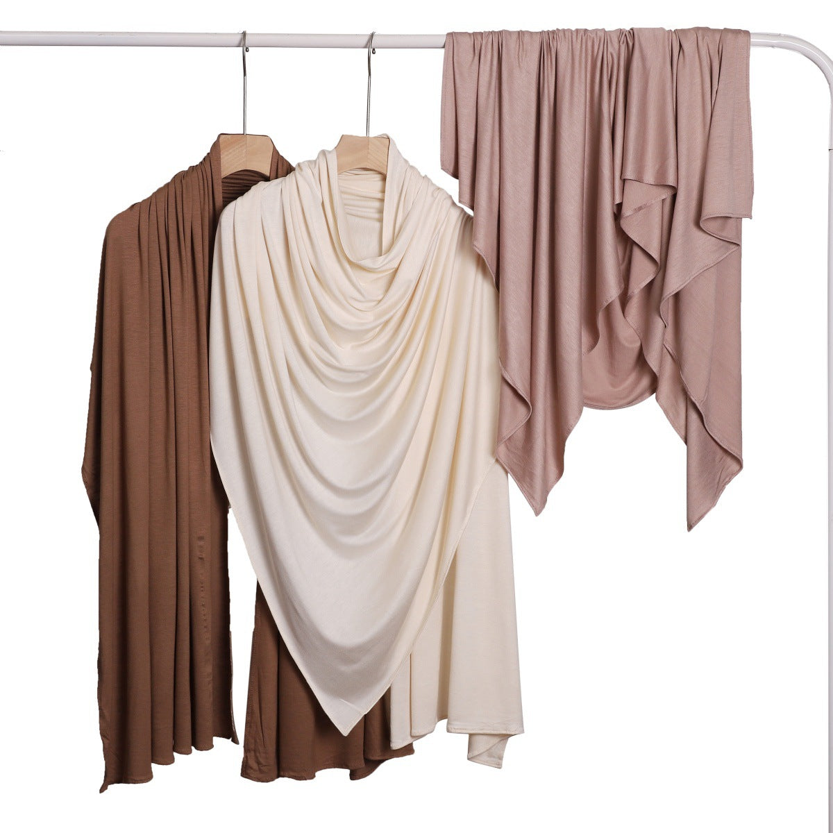 Einfarbiger Schal aus Baumwoll-Modal-Mischung – Bild 10 | LuxeStyle