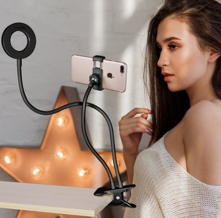 LED Selfie Ringlicht mit Handyhalterung