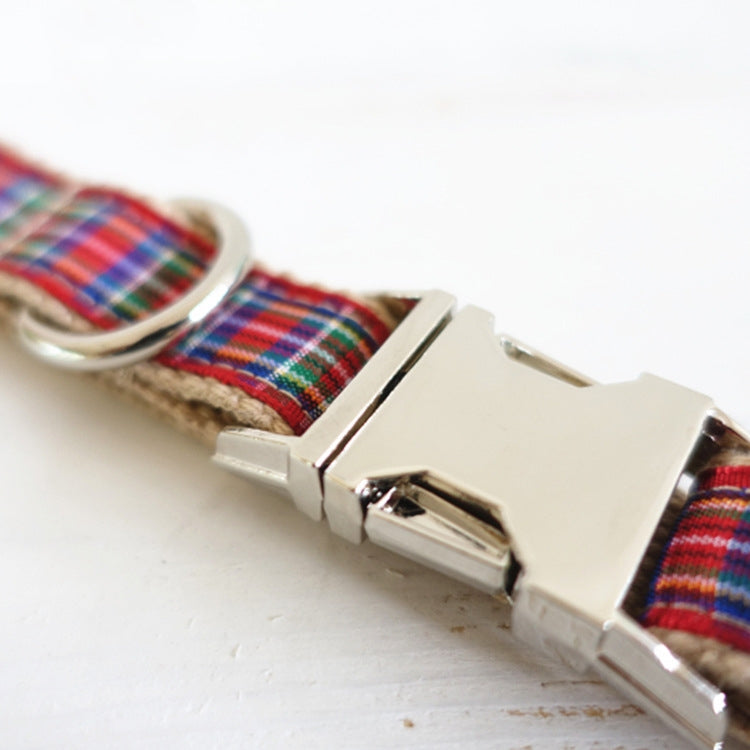 Halsband mit Rotem Schottenkaro | LuxeStyle