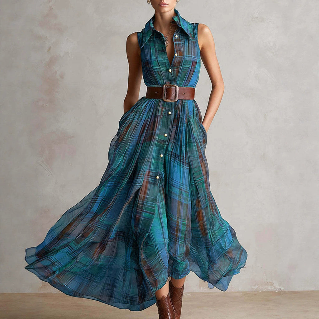 Ärmelloses Midikleid mit offener Rückenpartie – Bild 1 | LuxeStyle