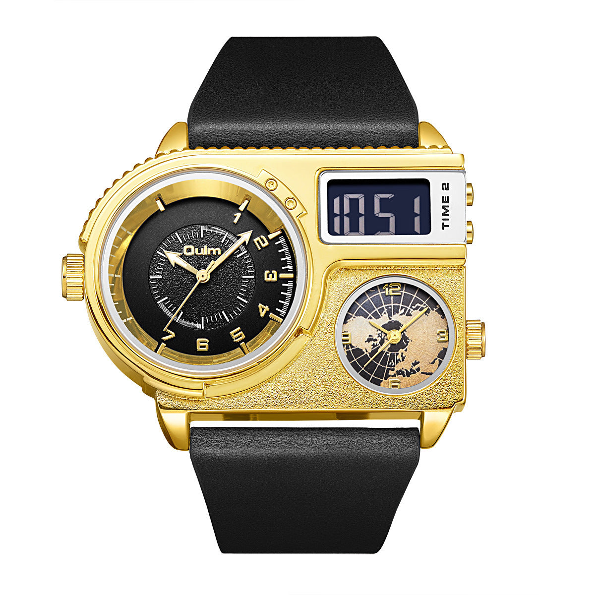 Grosse Quarzuhr mit Lederarmband für Herren – Bild 7 | LuxeStyle