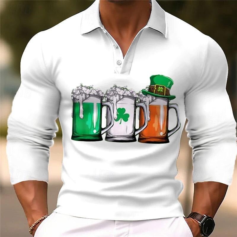 Langarm Polo-Shirt mit Knopfleiste – Bild 7 | LuxeStyle