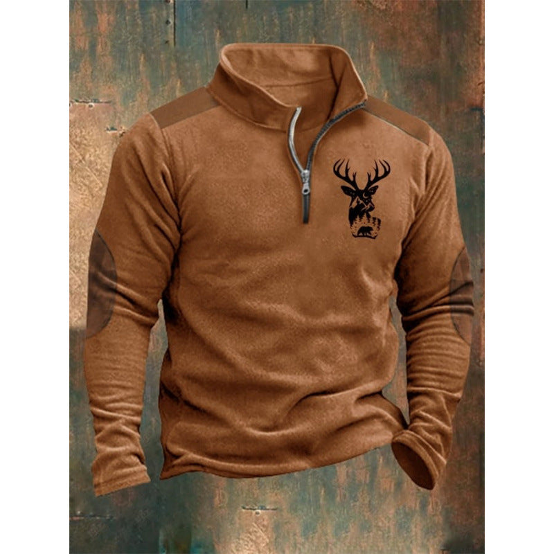Herren Halb-Zip Pullover mit Stehkragen
