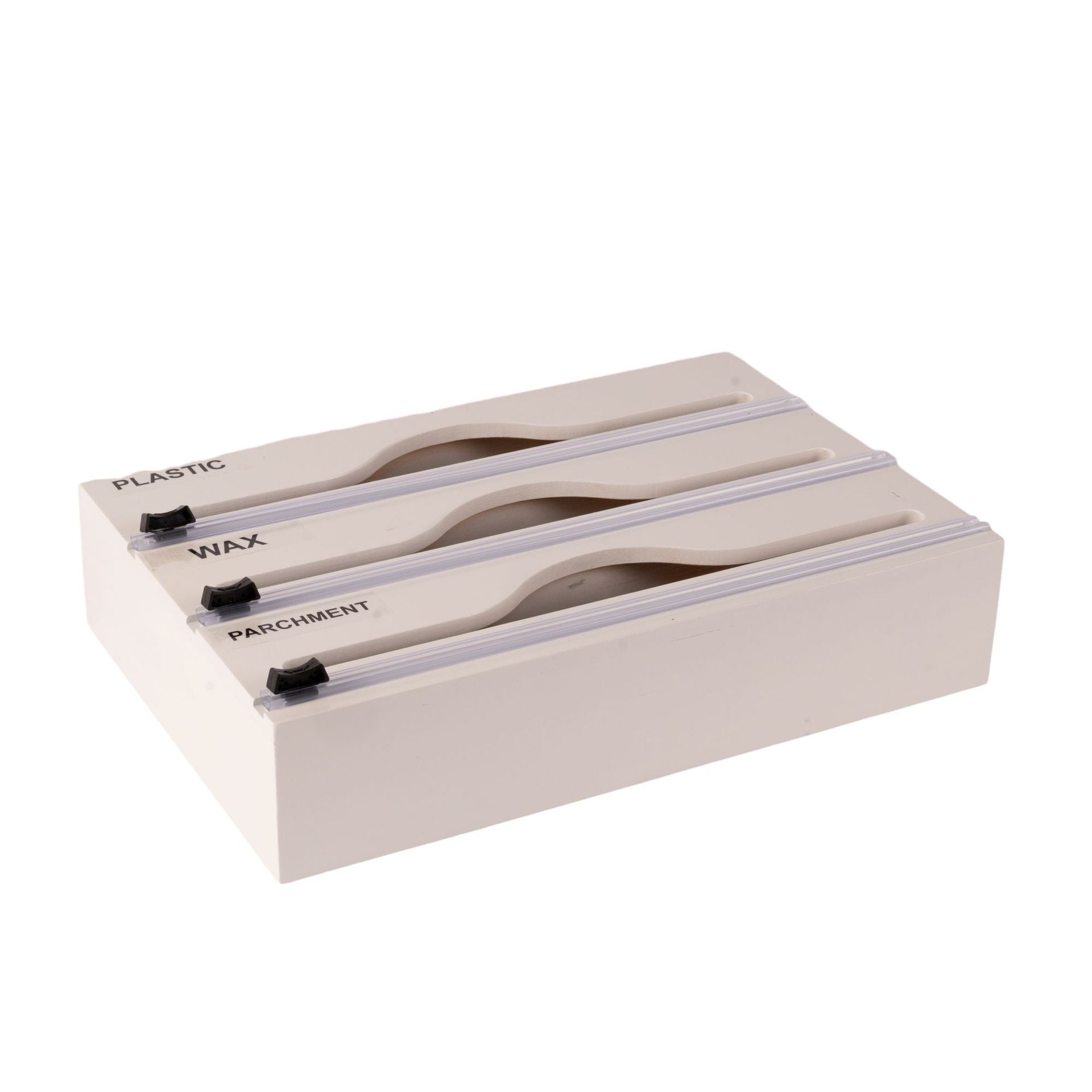 3-in-1 Bambus Dispenser für Folien und Wachspapier