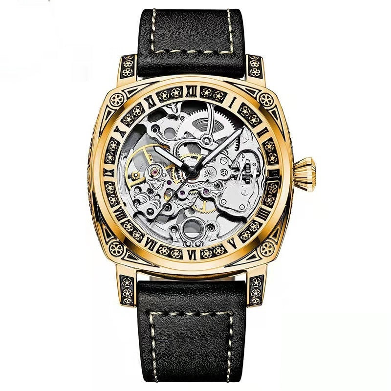 Relief-cut Automatik-Herrenuhr – Ansicht 4