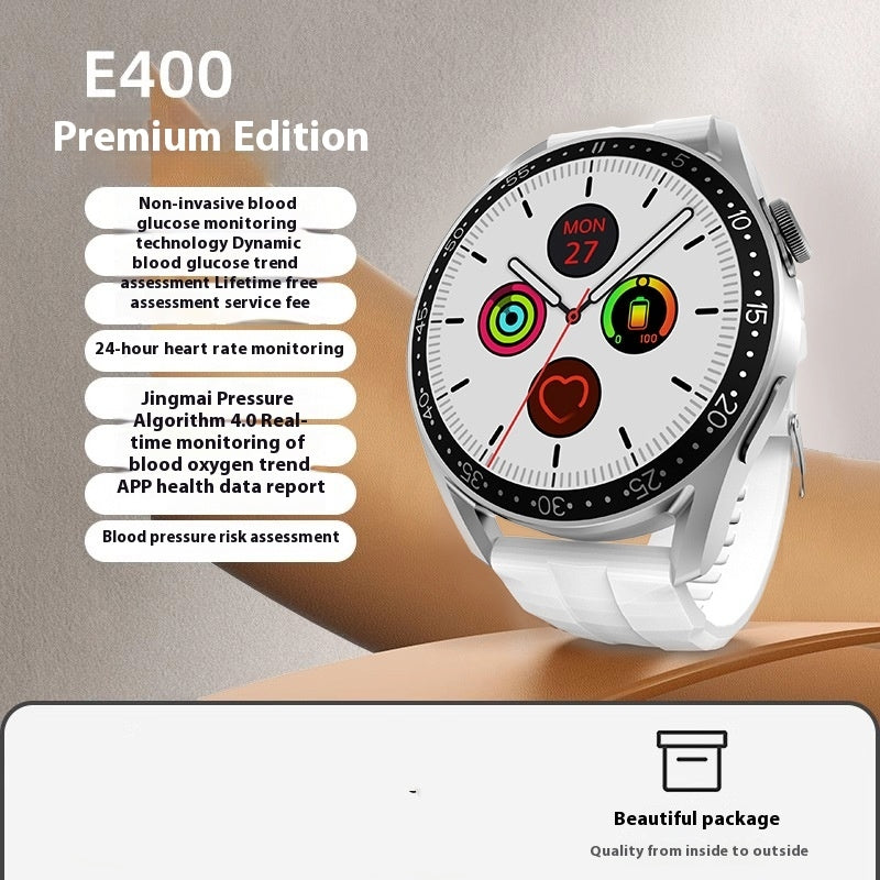 Smartwatch mit EKG, Blutdruck- und Blutzuckermessung – Ansicht 4