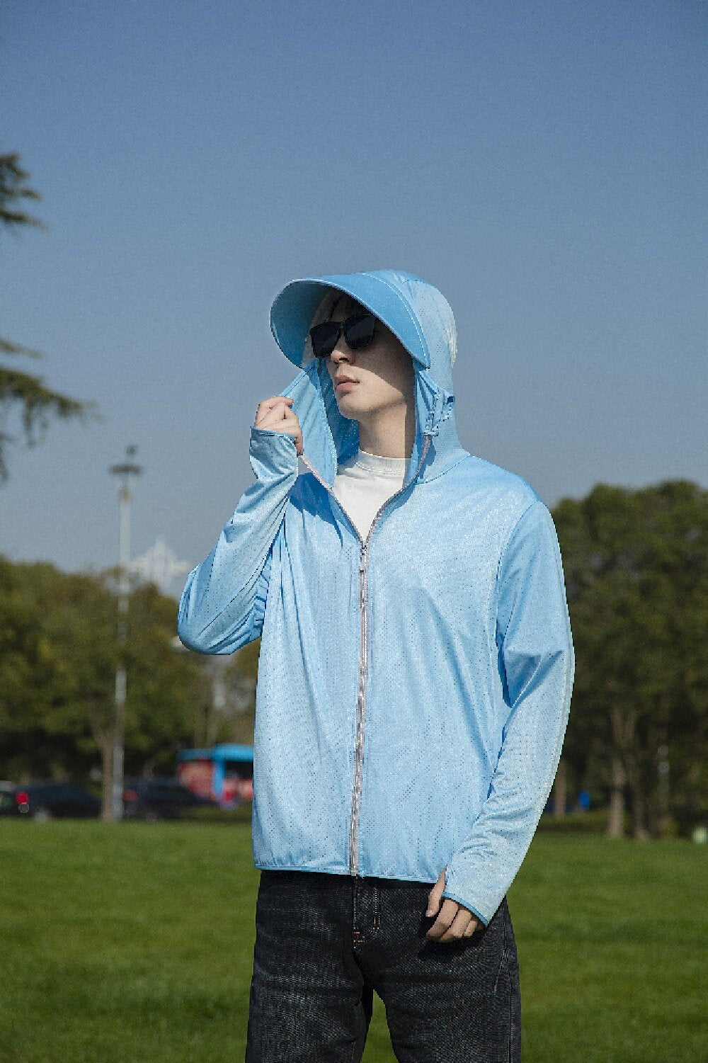 Ice Silk UV-Schutzjacke mit Kapuze für Herren