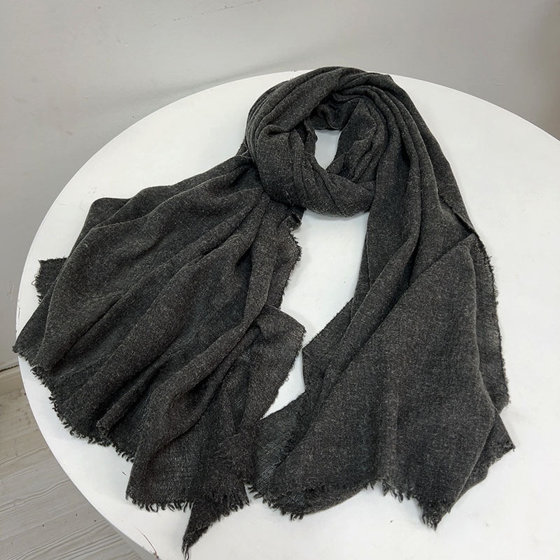 Wollschal in Grautönen – 100 × 210 cm – Bild 6 | LuxeStyle