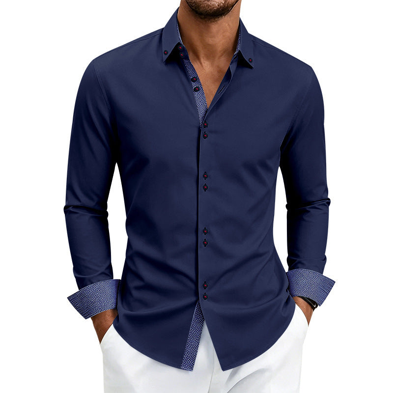 Herren Langarmhemd mit Revers