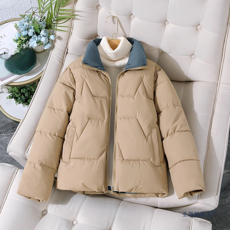 Vielseitige kurze Baumwoll-Steppjacke Damen