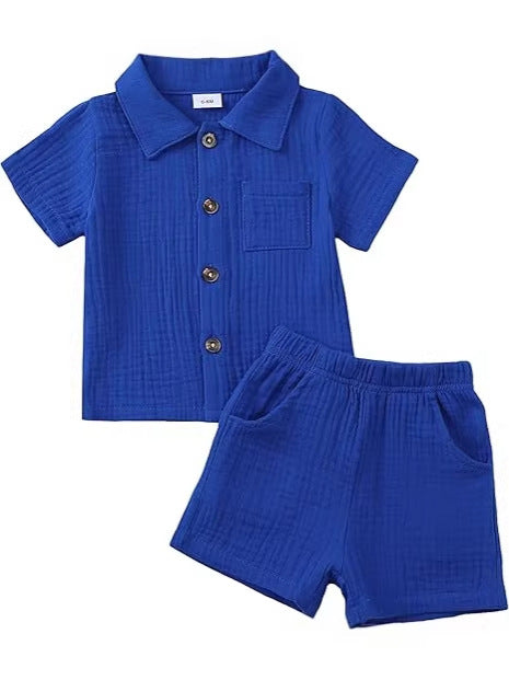 Baby Baumwoll-Leinen Set mit Shorts – Bild 5 | LuxeStyle