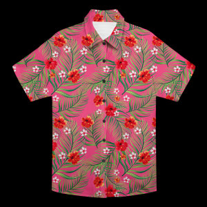 Hawaiihemd mit Hibiskus- und Palmenblatt-Print – Bild 3 | LuxeStyle