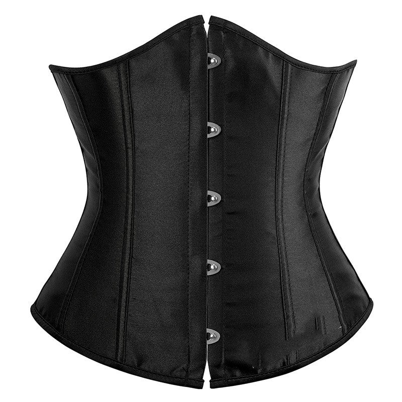 Satin-Korsett mit fünf Knöpfen