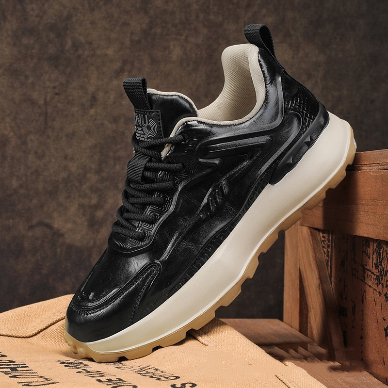 Bequeme, wasserdichte Sportschuhe aus Leder – Bild 7 | LuxeStyle