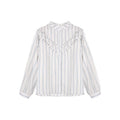 Chic geraffte Doppel-Layer Bluse im Vintage-Stil – Bild 7 | LuxeStyle