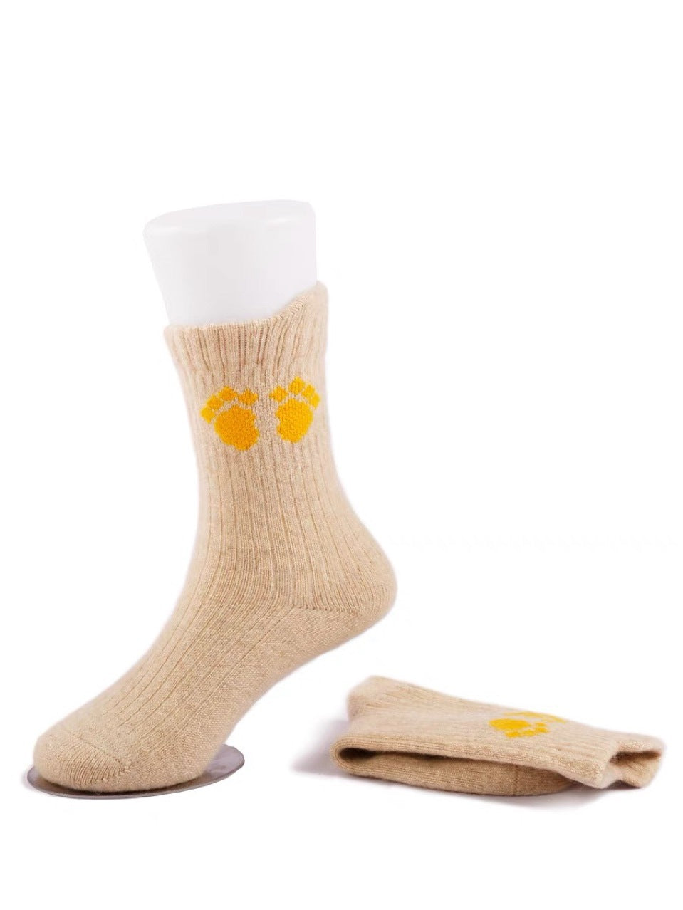 Kaschmir-Socken für Kinder, einfarbig