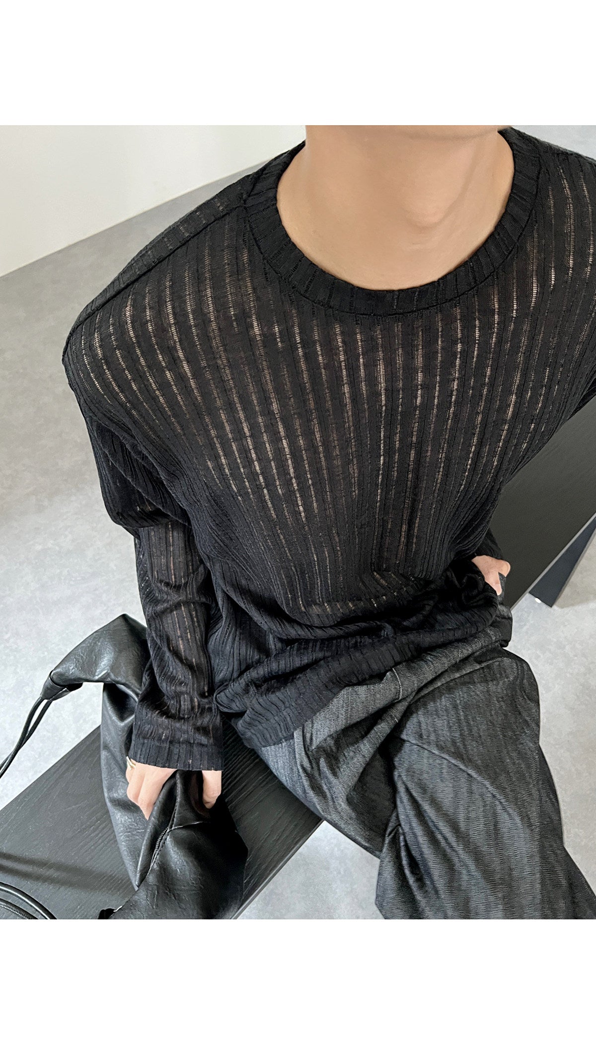 Lässiges Langarm-Strickshirt – Bild 3 | LuxeStyle