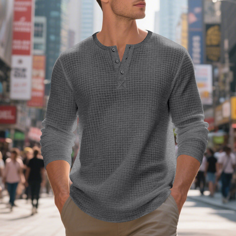 Herren-Pullover mit kleinem Karomuster