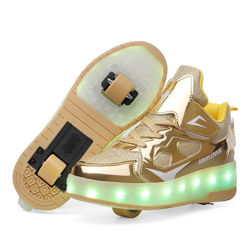 Kinder-Rollschuhschuhe mit Leuchträdern – Bild 3 | LuxeStyle