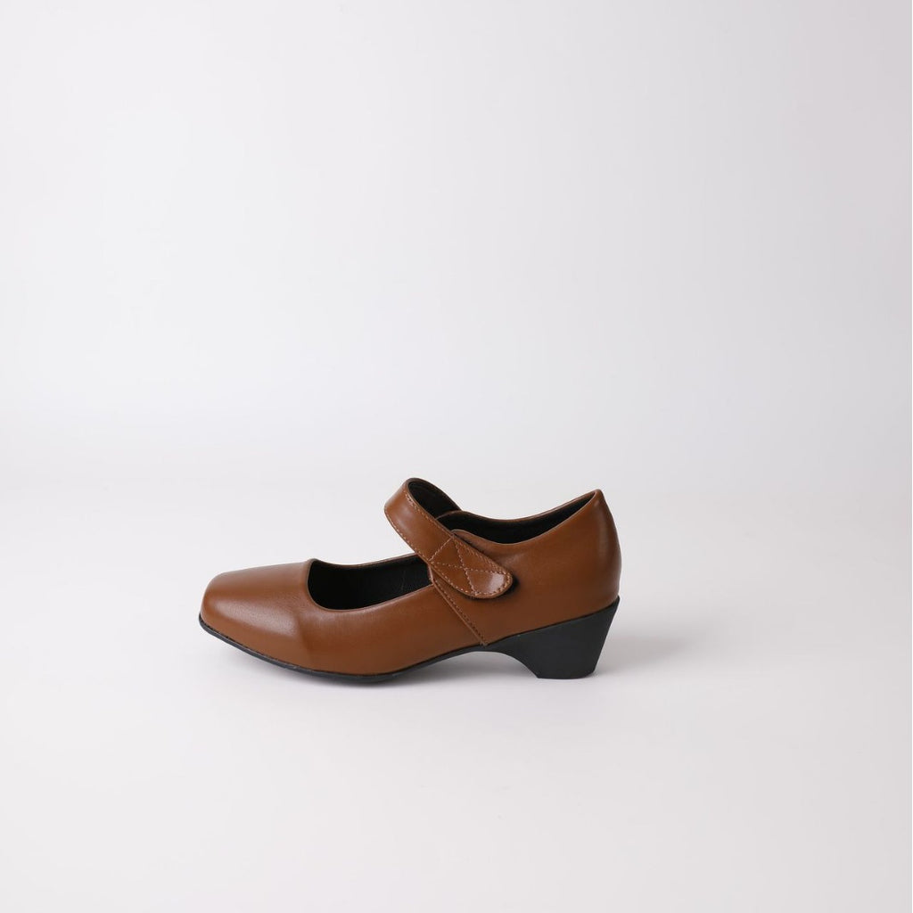 Pumps mit Klettverschluss und Chunky-Heel
