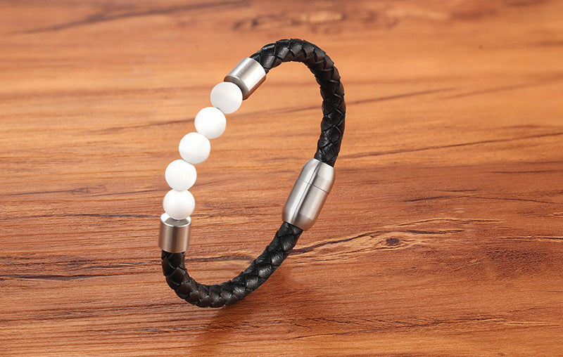 Unisex Lederarmband mit Edelstahlschnalle – Bild 2 | LuxeStyle