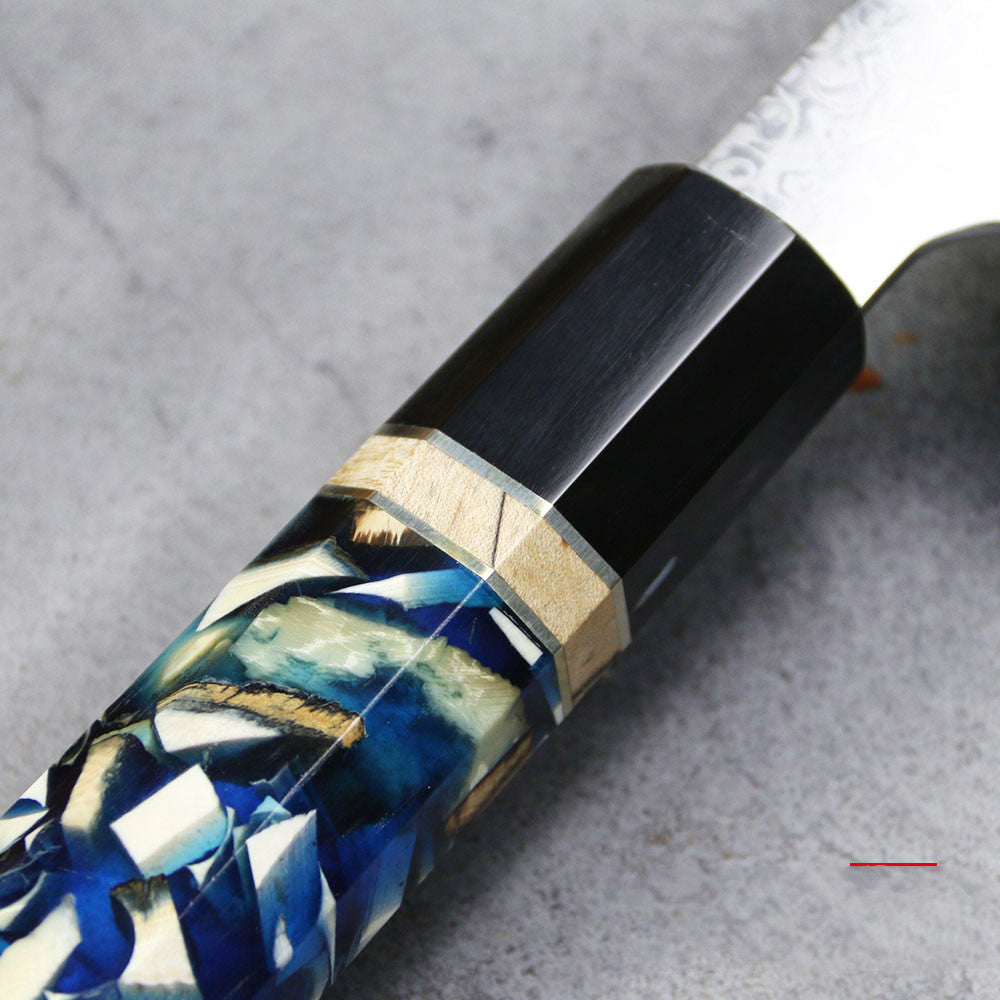 Kiryu Amber Damastmesser – Harzgriff – Bild 10 | LuxeStyle
