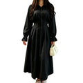 Elegantes Hemdblusenkleid mit Rüschensaum – Bild 5 | LuxeStyle