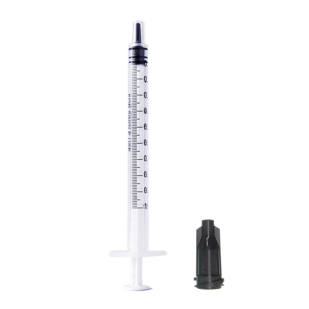 1ml Spritzen mit Kappen, 25er-Pack
