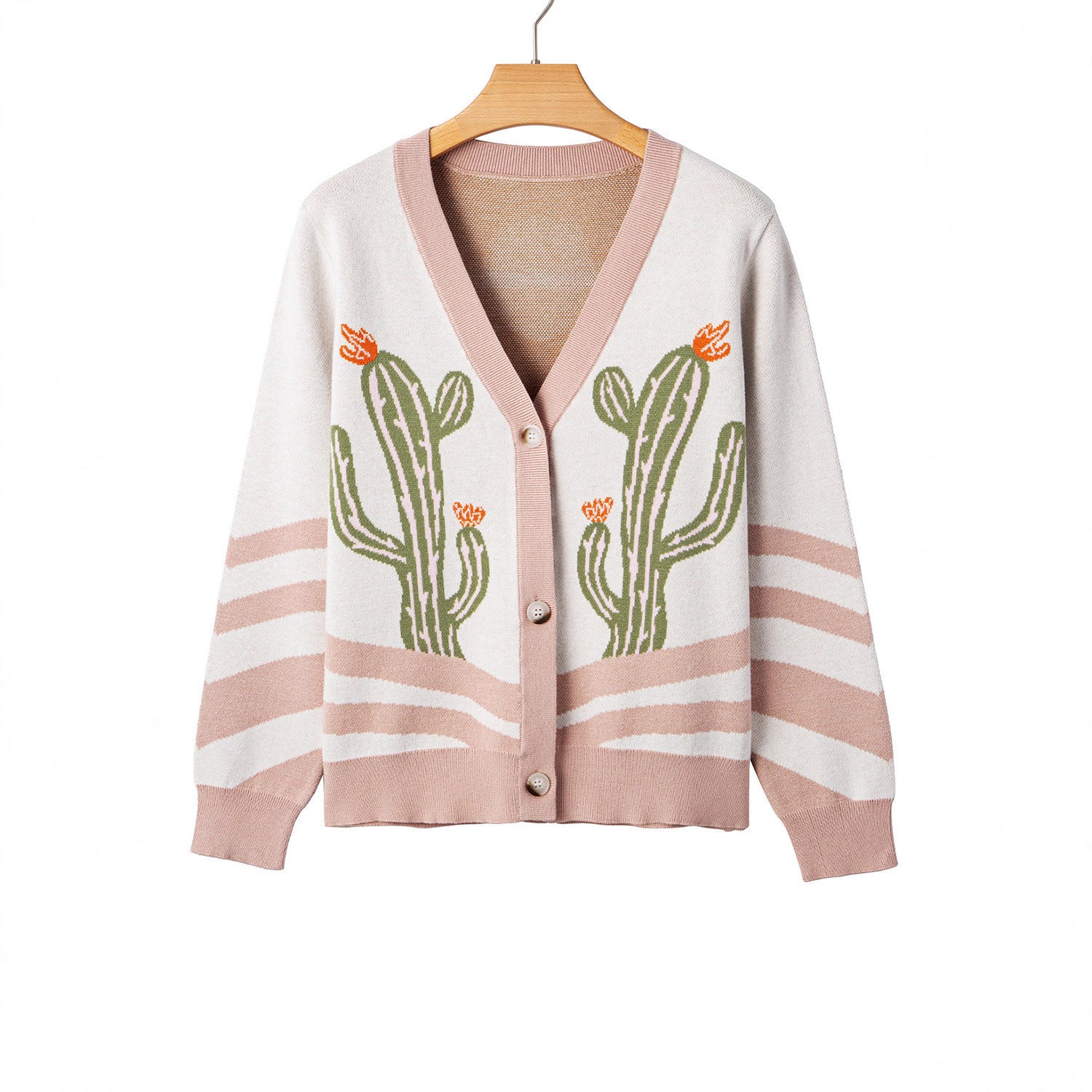 Abstrakter Langarm-Pullover für Damen