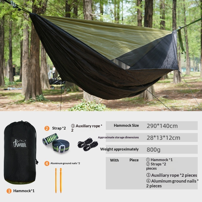 Outdoor-Hängematte mit Sonnenschutz