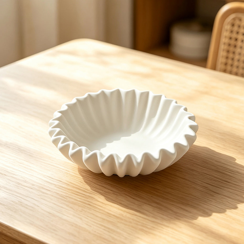 Weisse Fruchtschale aus Resin | LuxeStyle