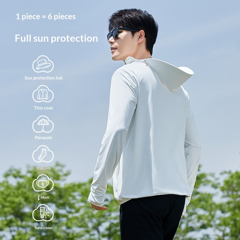 Ice Silk UV-Schutzjacke mit Kapuze für Herren