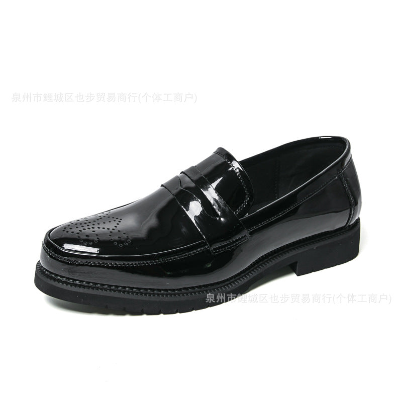 Herren Business-Casual Lederschuhe glänzend