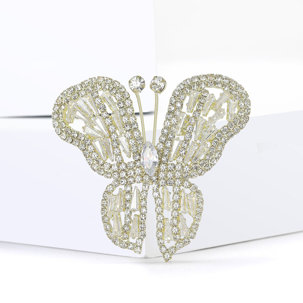 Brosche mit Schmetterling aus Strass – Bild 5 | LuxeStyle