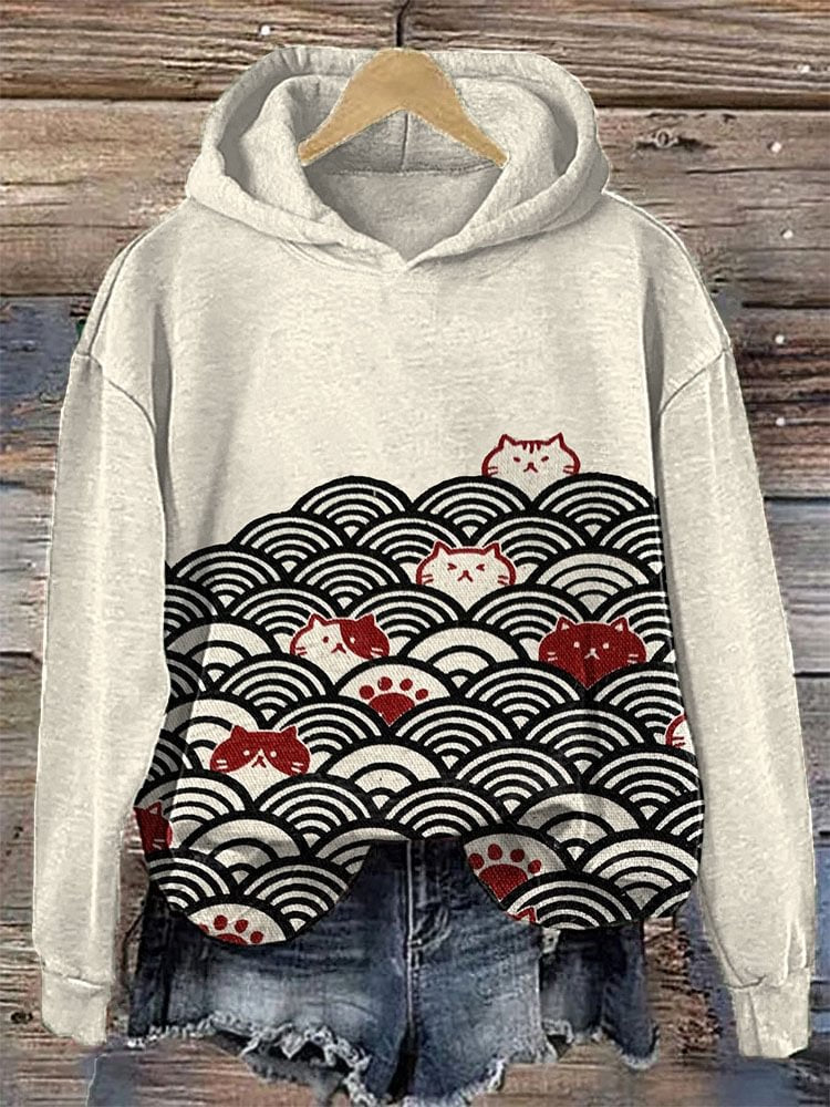 Casual Jacke mit Kirschblüten-Print