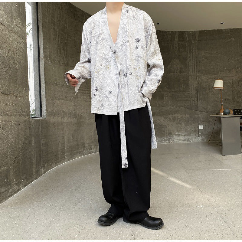 Chinesische Graustreifen-Hemd – Bild 1 | LuxeStyle