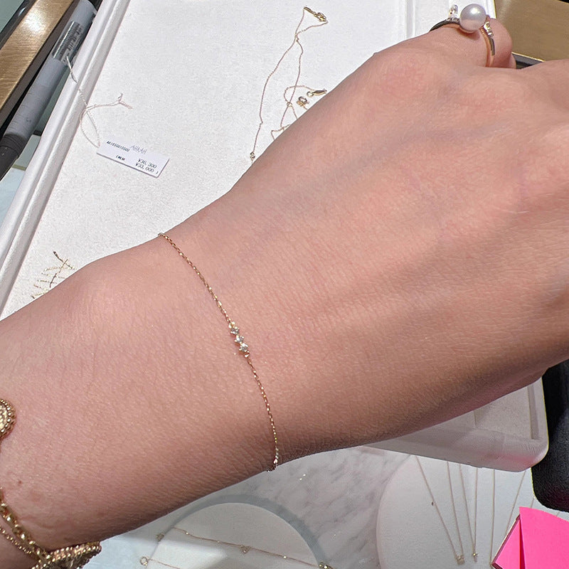 Armband mit drei Diamanten und Wassertropfen – Bild 6 | LuxeStyle