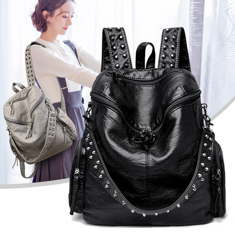Rucksack mit Nieten und viel Stauraum