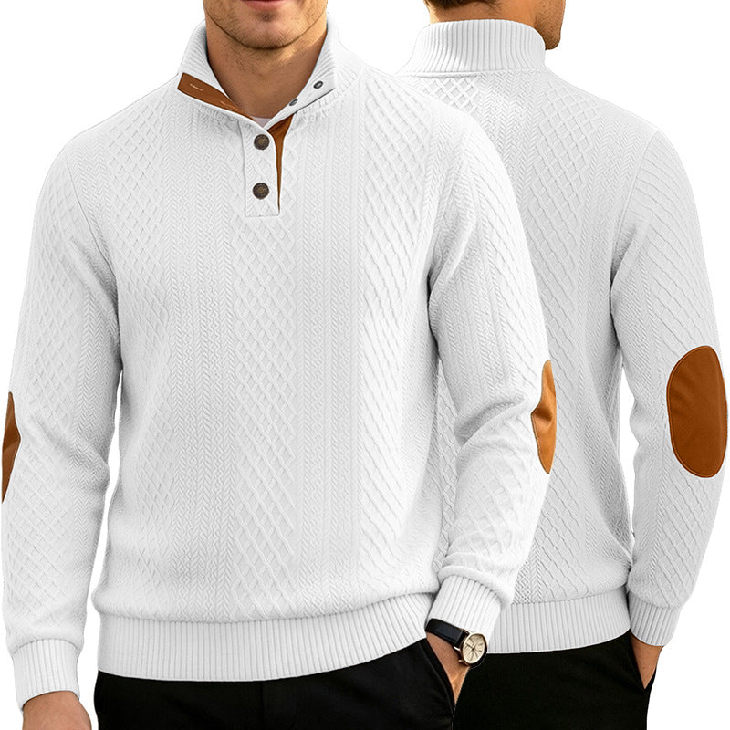 Herren Jacquard Pullover Langarm