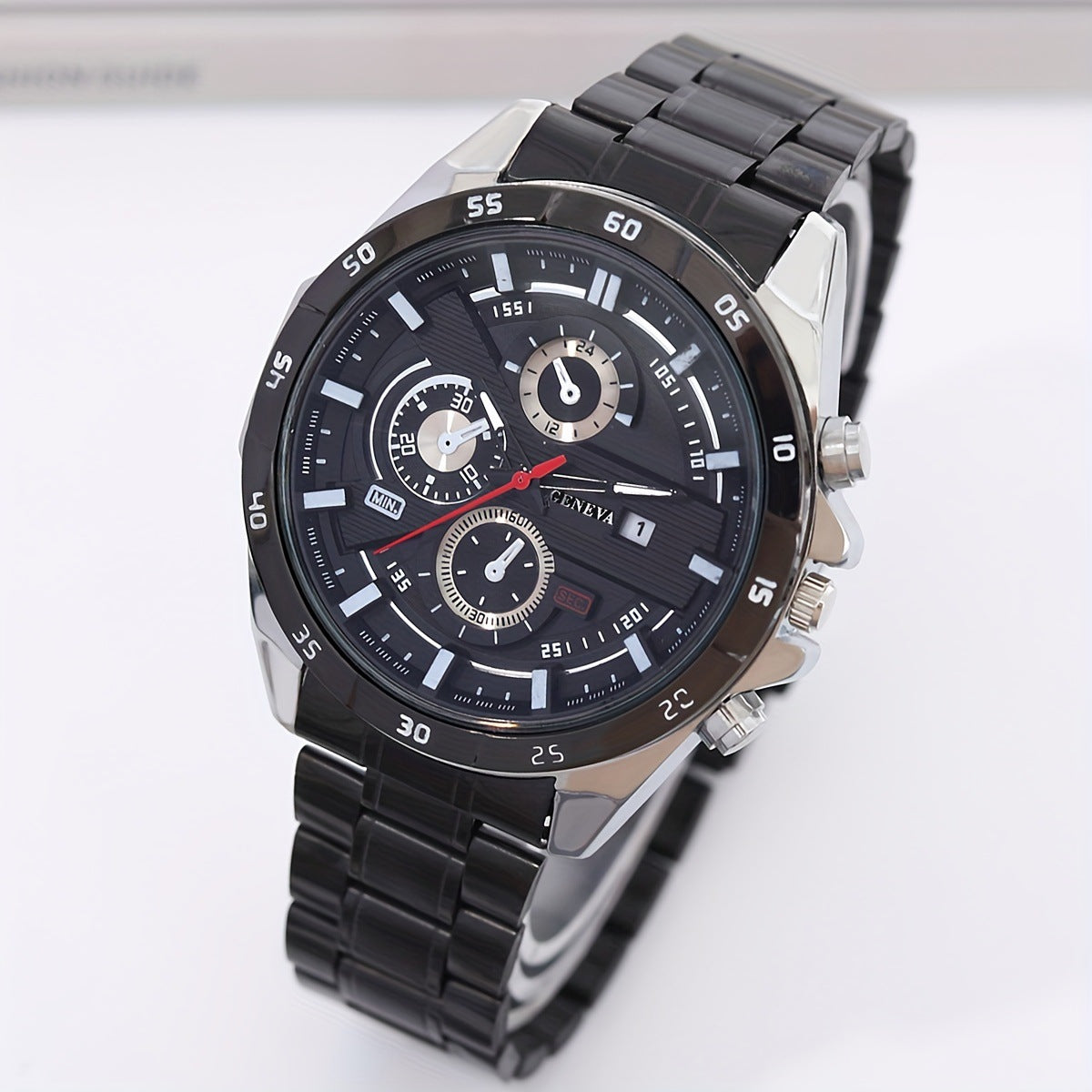 Quarz-Uhr mit Stahlarmband für Herren – Bild 5 | LuxeStyle