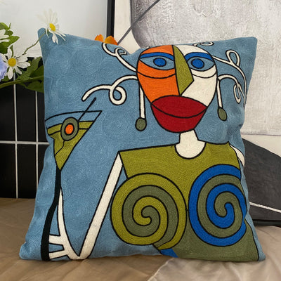 Besticktes Kissen Picasso Abstrakt