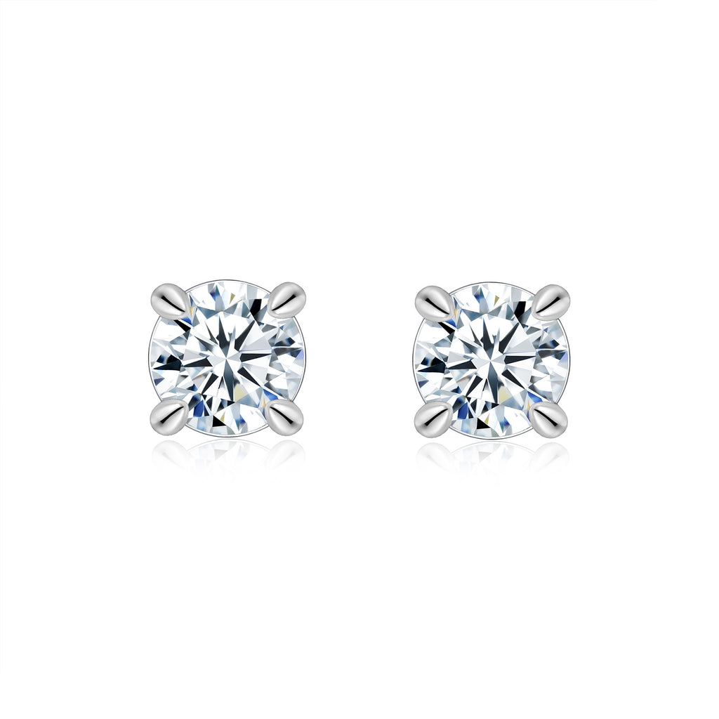 Moissanit-Ohrstecker «Duo» 0,5 & 2 ct · 925 Silber