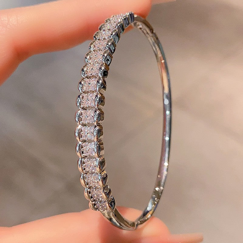 Zirkon-Armband zweifarbig Gelb und Weiss