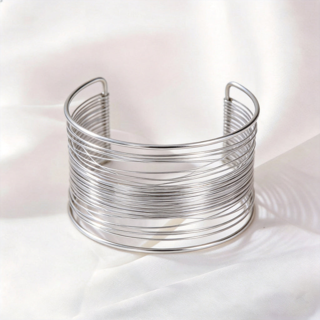 Gebürstetes Edelstahl-Armband für Damen