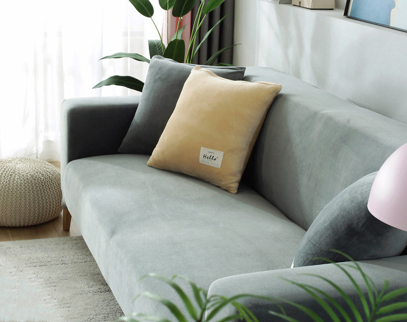 Winter Plüsch Sofaüberzug Stretch – Bild 5 | LuxeStyle