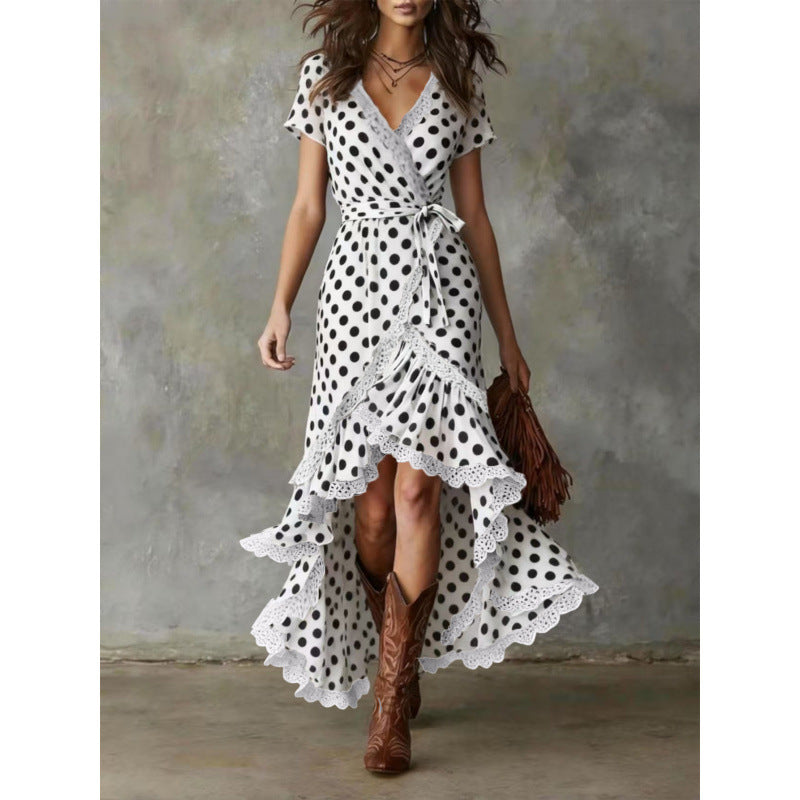 Bohemian-Kleid mit V-Ausschnitt
